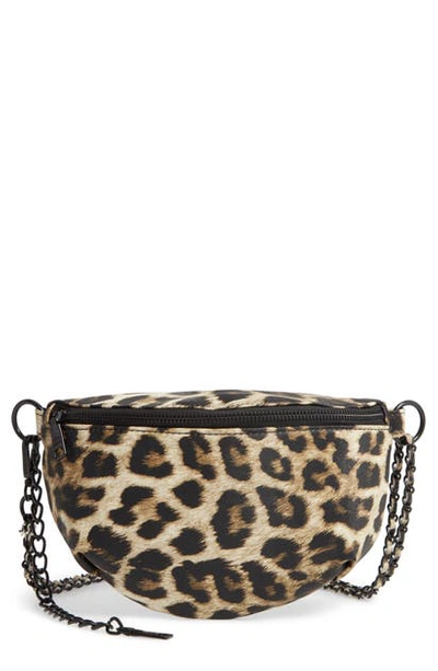 Shop Steve Madden Animal Print Convertible Belt Bag In Leopard