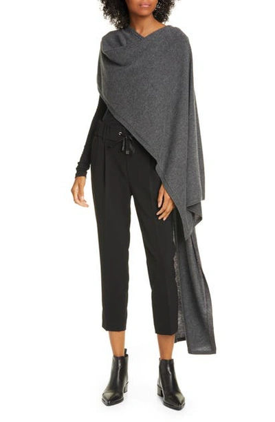 Shop Atm Anthony Thomas Melillo Wool & Cashmere Sweater Cape In Flannel
