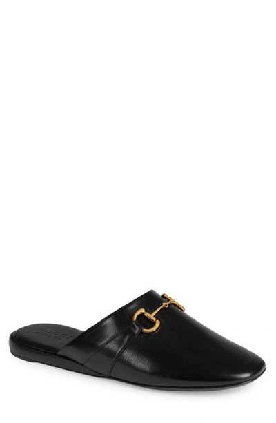 Shop Gucci Horsebit Mule In Black