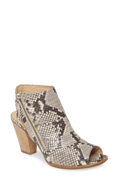 Shop Paul Green 'cayanne' Leather Peep Toe Sandal In Pebble Snake Print