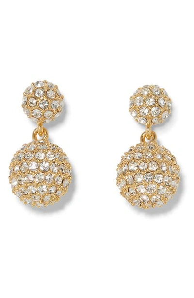 Shop Vince Camuto Double Fireball Pave Drop Earrings In Gold