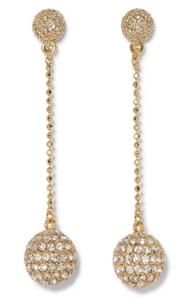 Shop Vince Camuto Disco Ball Pave Linear Drop Earrings In Gold