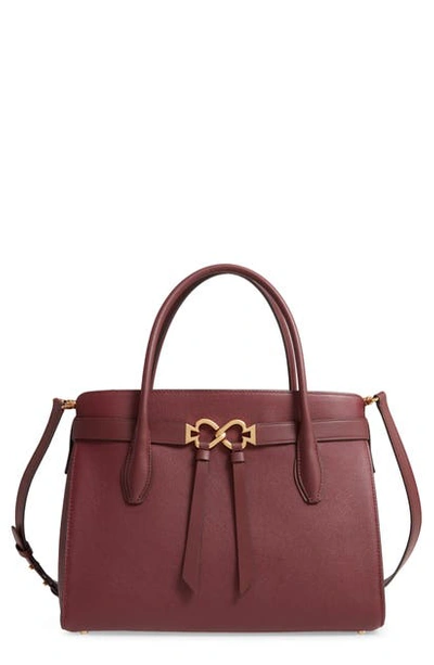 Shop Kate Spade Large Toujours Leather Satchel In Cherrywood