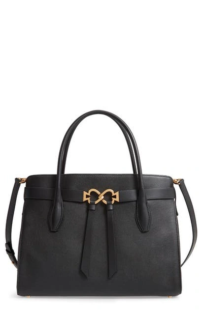Shop Kate Spade Large Toujours Leather Satchel In Black