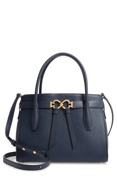 Shop Kate Spade Medium Toujours Leather Satchel In Blazer Blue