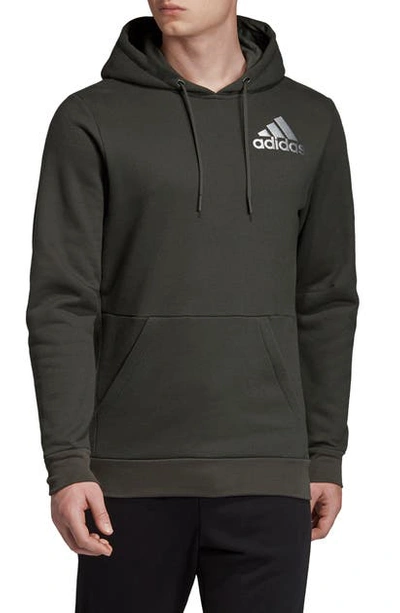 Shop Adidas Originals Stadium Id Fleece Hoodie In Legend Earth