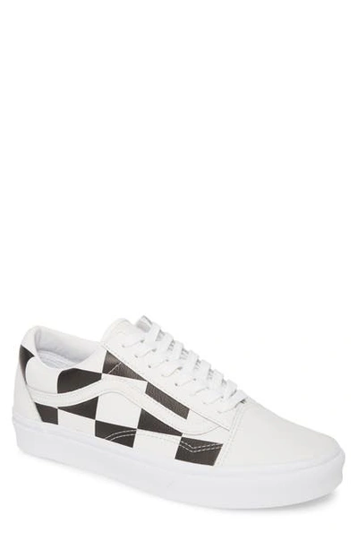 Shop Vans Old Skool Sneaker In True White/ Black Leather