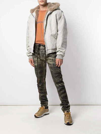 Shop Fear Of God Tie Waist Jeans Zebra Stripe