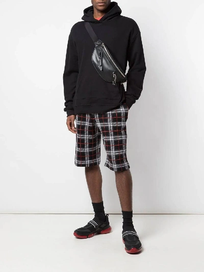 Shop Burberry Check Print Drawstring Shorts In Multicolor