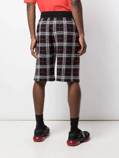 Shop Burberry Check Print Drawstring Shorts In Multicolor