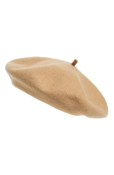 Shop Brixton Audrey Felt Beret In Vanilla