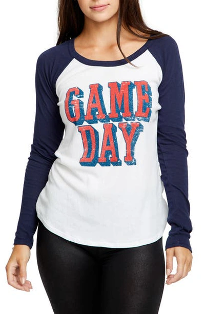 Shop Chaser Game Day Baseball Tee In White/ Avalon