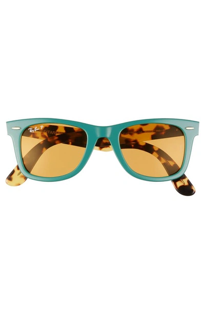 Shop Ray Ban 'classic Wayfarer' 50mm Polarized Sunglasses - Green