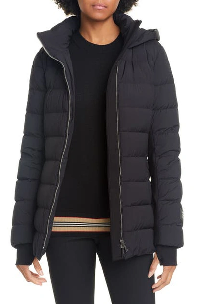 Shop Burberry Newbridge Hooded Down Puffer Jacket In Black