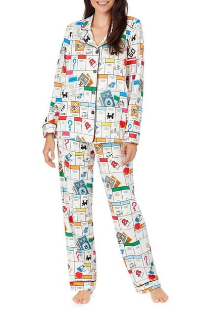 Shop Bedhead Pajamas X Monopoly Print Long Sleeve Stretch Cotton Pajamas In Monopoly Gameboard