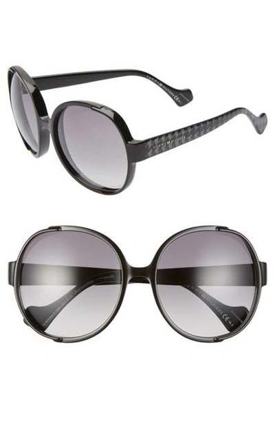 Shop Tommy Hilfiger X Zendaya 60mm Gradient Round Sunglasses In Black/ Dkgrey Gradient