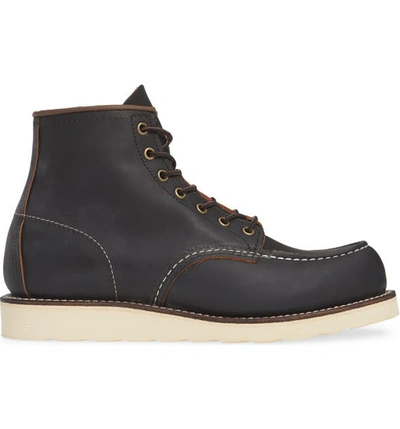 Shop Red Wing 6 Inch Moc Toe Boot In Black Prairie Leather