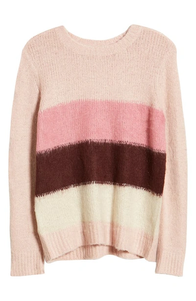 Shop Vince Camuto Stripe Sweater In Pink Shadow