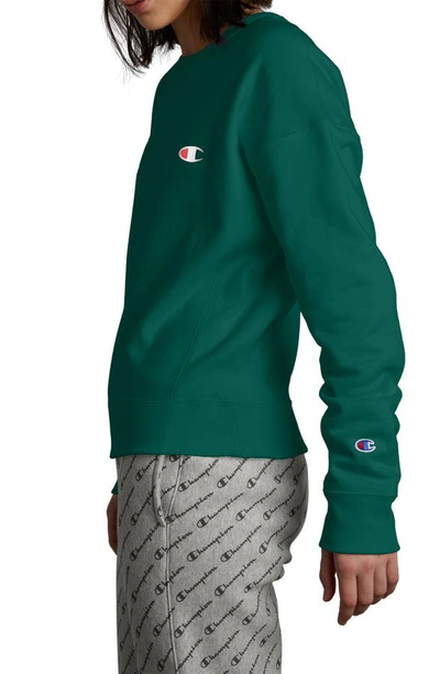 Shop Champion Reverse Weave Sweatshirt In Jeweled Jade