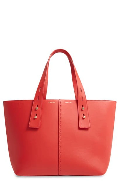 Shop Frame Les Second Medium Tote In Lipstick