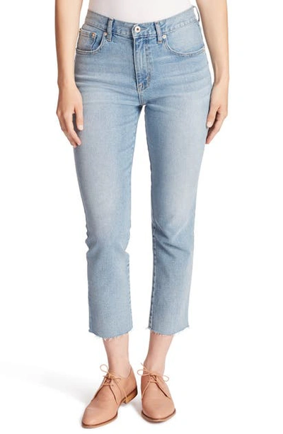 Shop Ella Moss Raw Hem High Waist Slim Crop Jeans In Nixie