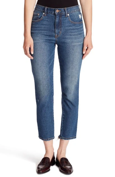 Shop Ella Moss High Waist Slim Fit Crop Jeans In Luna
