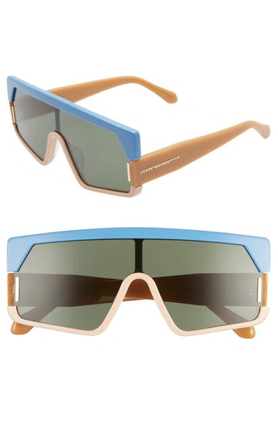 Shop Karen Walker Vorticist 141mm Flat Top Sunglasses In Blue Putty/ Green Mono