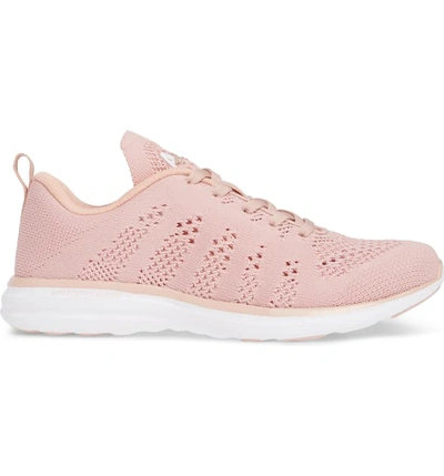 Shop Apl Athletic Propulsion Labs Techloom Pro Knit Running Shoe In Simply Rose/ White