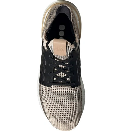 Shop Adidas Originals Ultraboost 19 Running Shoe In Linen/ Core Black/ Brown