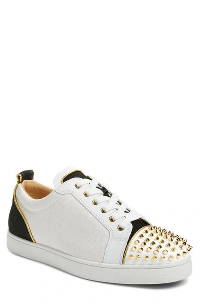 Shop Christian Louboutin Glitter Low Top Sneaker In Version Multi