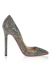 CHRISTIAN LOUBOUTIN Pigalle 120 Crystal-Embellished Suede Pumps