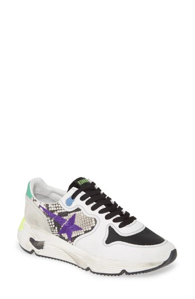 Shop Golden Goose Snake Embossed Sneaker In White/ Snake Print