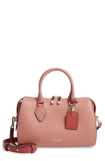 Shop Kate Spade Small Tate Leather Duffle Bag In Tinted Rose