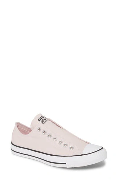 Shop Converse Chuck Taylor All Star Laceless Low Top Sneaker In Barely Rose/ Black/ White