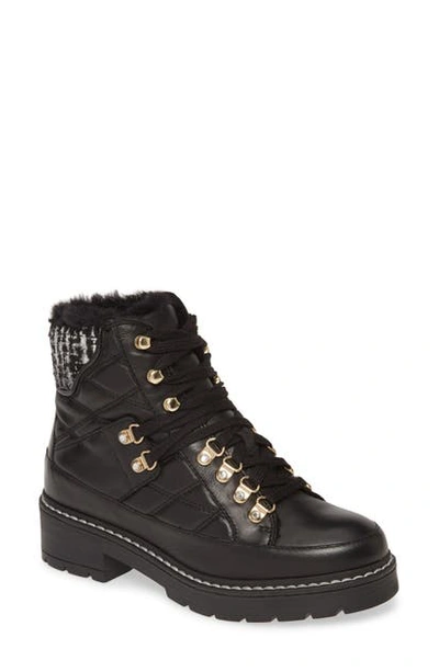 Shop Kurt Geiger Roman Hiker Boot In Black/ Comb Leather