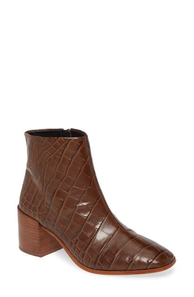 Shop Vince Camuto Tinitia Bootie In Chocolate Brown