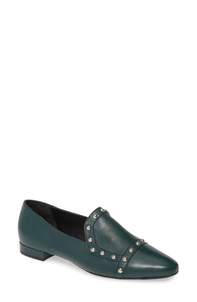 Shop Agl Attilio Giusti Leombruni Studded Loafer In Forest Leather