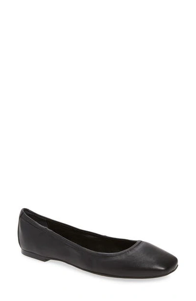 Shop Vince Camuto Brindin Flat In Black Leather