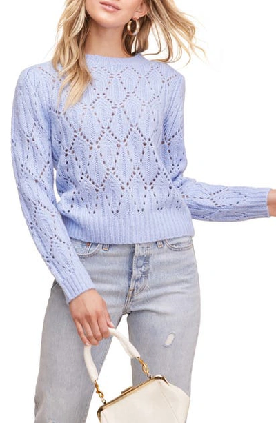 Shop Astr Dee Dee Sweater In Light Blue