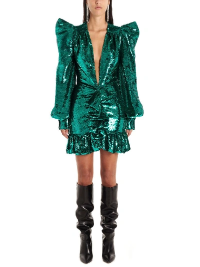 Shop Amen Dress In Emerald