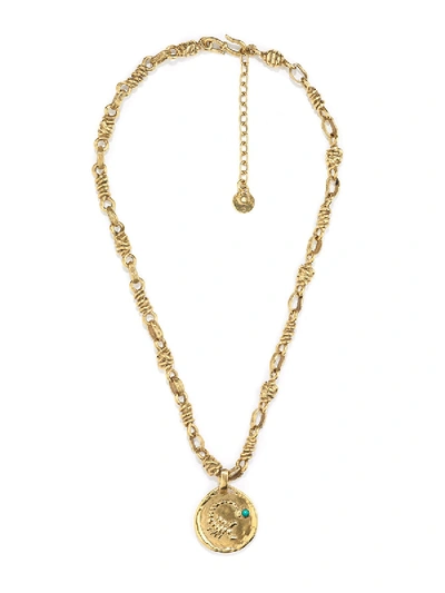 Shop Goossens The Webster X  Scorpio Talisman Necklace In Gold