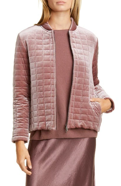 Shop Max Mara Addurre Quilted Jacket In Antique Rose