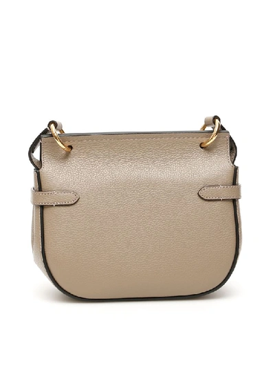 Shop Mulberry Amberley Small Bag In Solid Grey (beige)