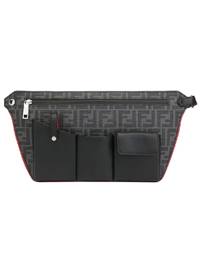Shop Fendi Shoulder Bag In Nero/rosso