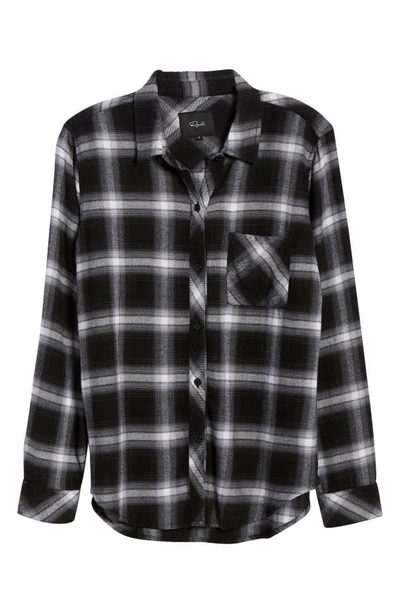 Shop Rails Hunter Plaid Shirt In Coal Grey White