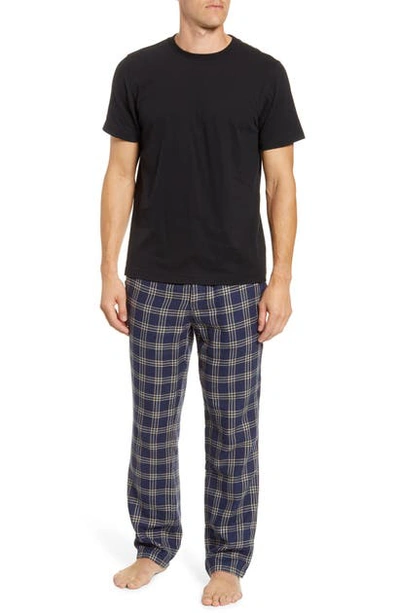Shop Ugg Grant Pajama Set In Navy/ Black