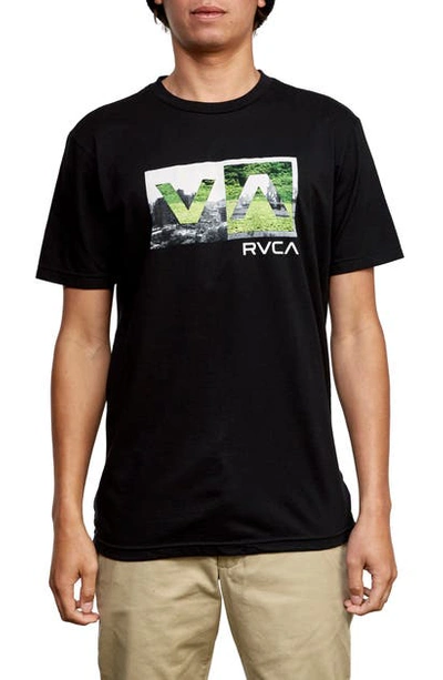 Shop Rvca Balance Box Logo T-shirt In Black