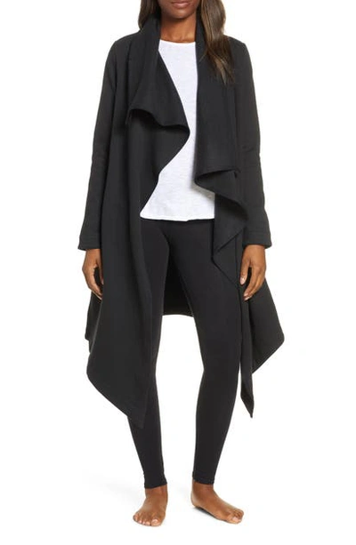 Shop Ugg Janni Fleece Blanket Cardigan In Black