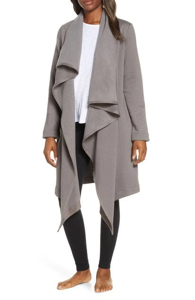 Shop Ugg Janni Fleece Blanket Cardigan In Charcoal