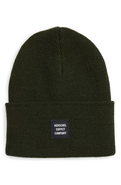 Shop Herschel Supply Co 'abbott' Knit Cap In Dark Olive